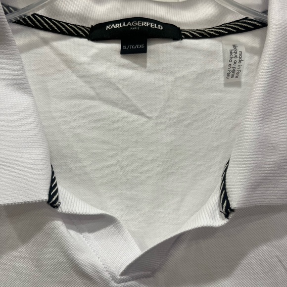KARL LAGERFELD PARIS • Johnny Collar Knight Pique Polo Shirt • Men’s - Picture 6 of 10